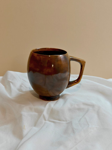 ماگ سرامیکی بزرگ رنگ قهوه ای