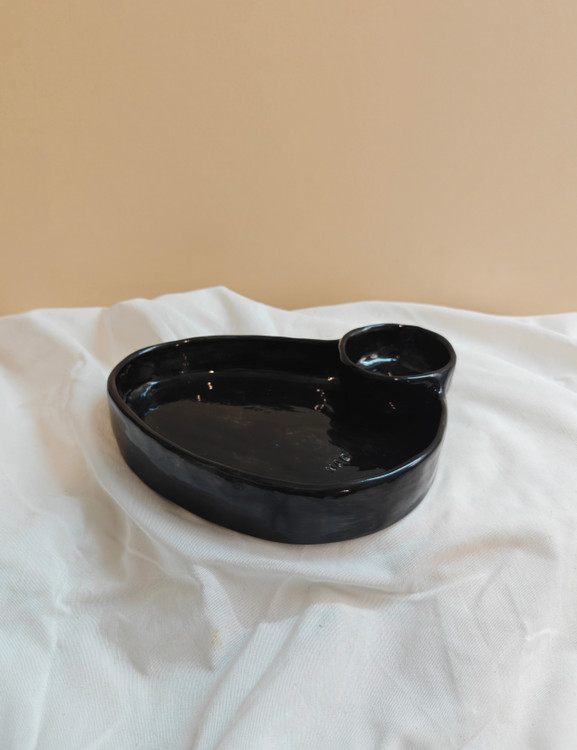 ظرف چیپس خوری رنگ مشکی براق