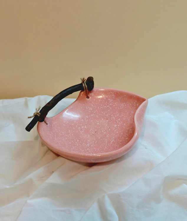 کاسه سرامیکی دستساز رنگ صورتی