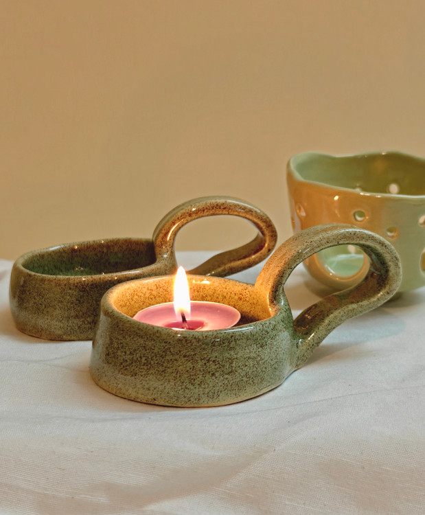 جاشمعی سرامیکی دستساز دکوری از ناب سرامیک