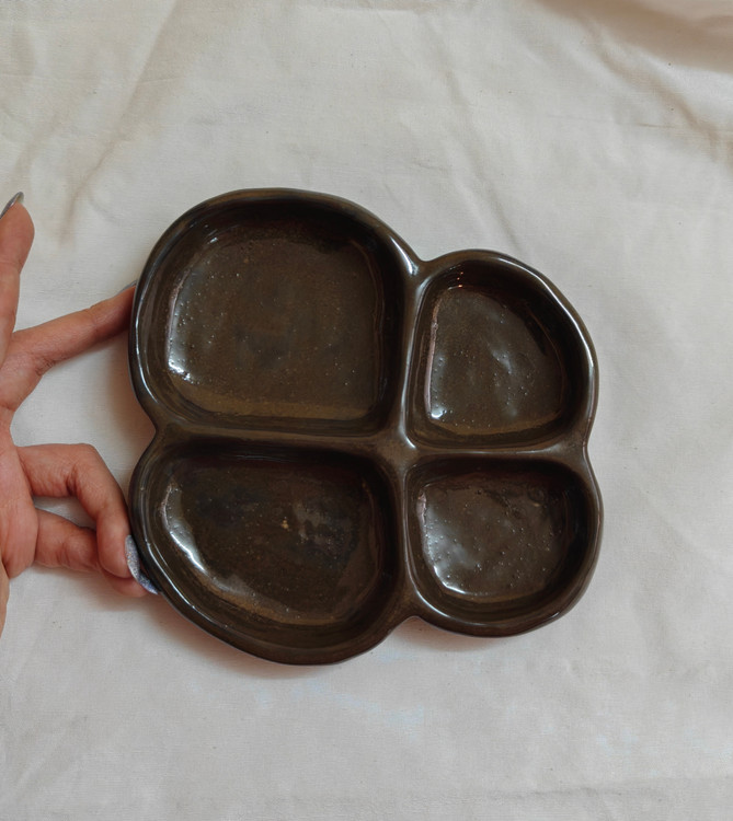 ظرف سرو زیتون و ترشی سرامیکی و دستساز